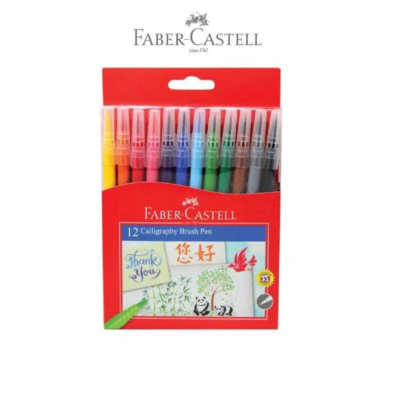 

CUCIGUDANG Faber Castell Calligraphy Brush Pen Set 12 Warna