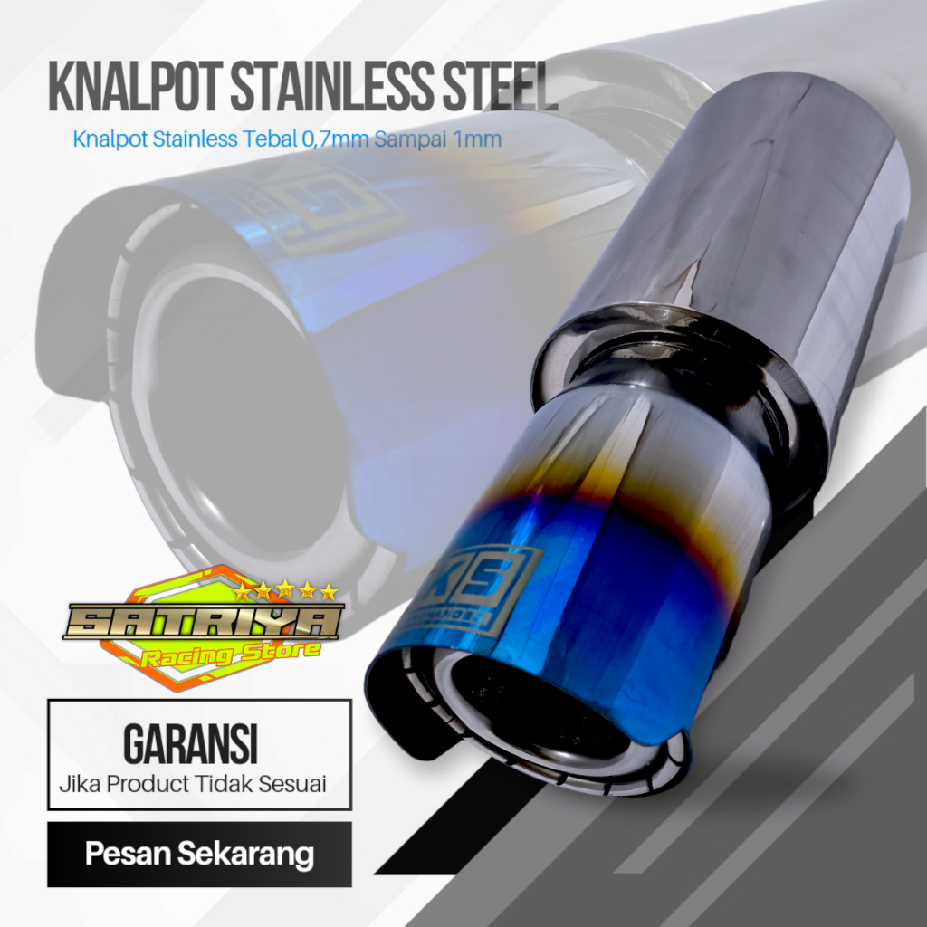 Knalpot Mobil HKS Gronel Sedet Topi Full Stainles Ngebas