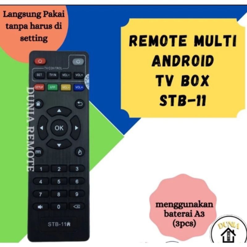 Remote Android TV Box MXQ Pro, MX1, MiniQ3, dll