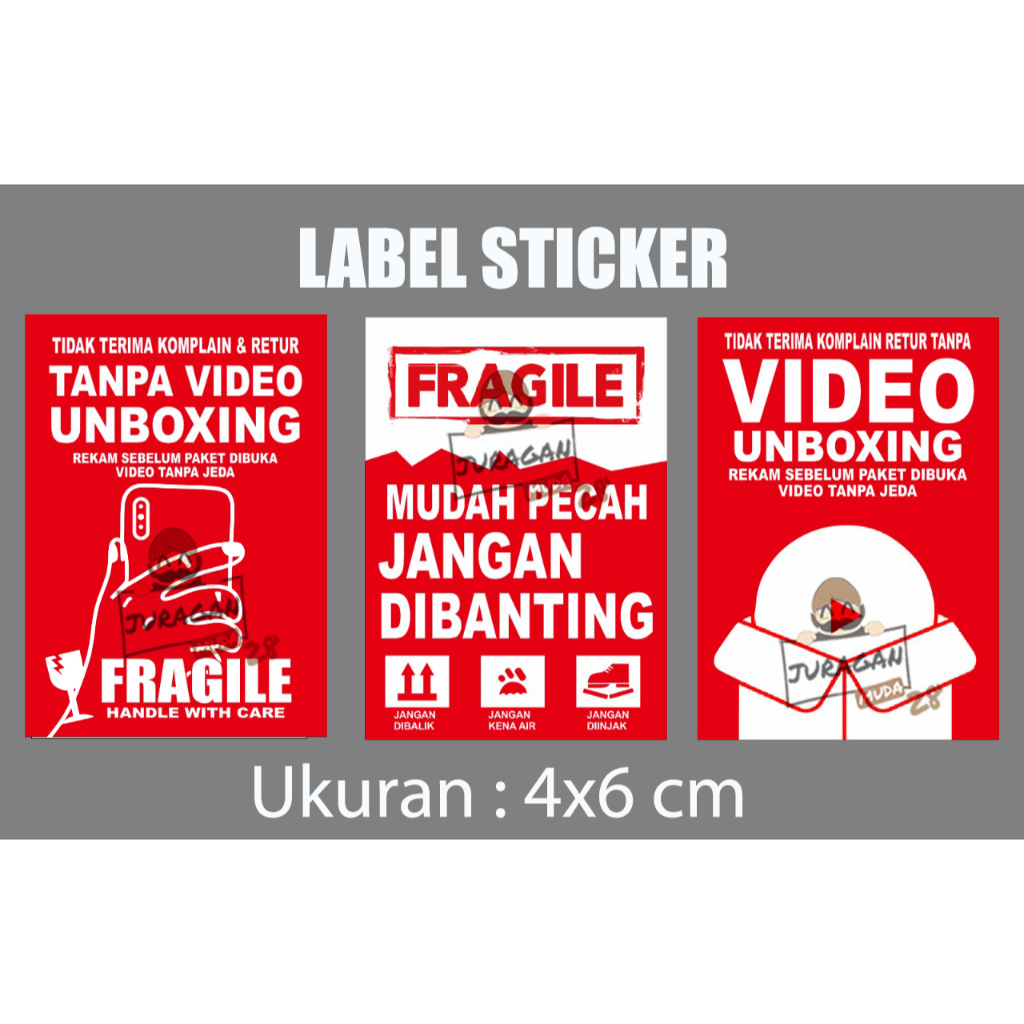 

Stiker Wajib Unboxing/Stiker Unboxing Paket/Label Unboxing