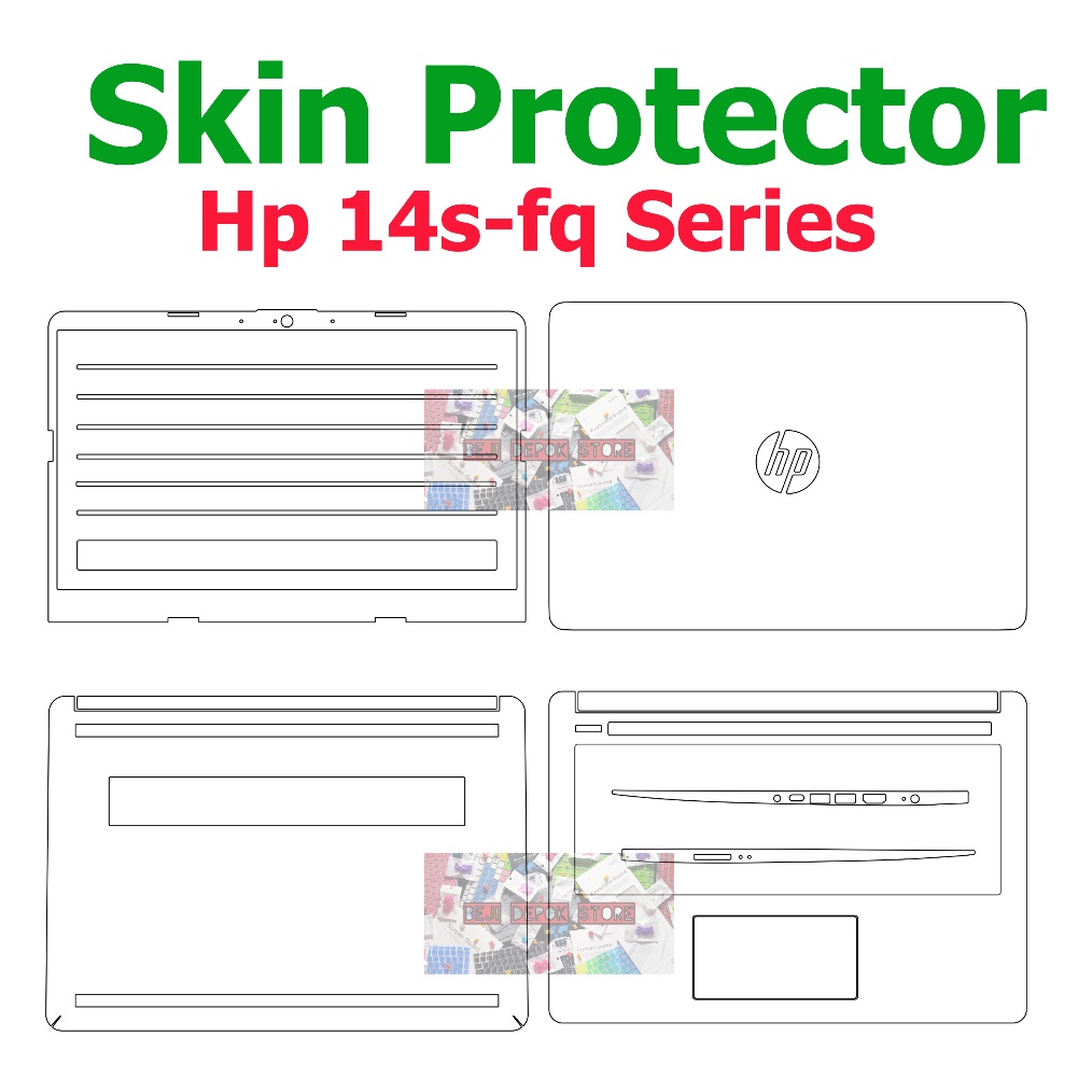 TERLARISSS Hp 14s FQ series Skin Guard Palmrest carbon black matte transparan
