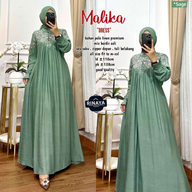 PGG HEAVY MAXY /MALIKA DRESS/JEHANA DRESS GAMIS BORDIR CANTIK