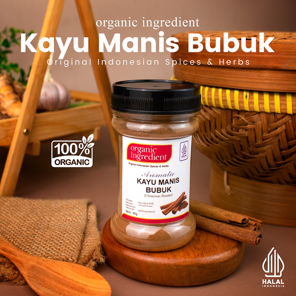 

Organic Ingredient Kayu Manis Bubuk Original Rempah Indonesia Bumbu Dapur