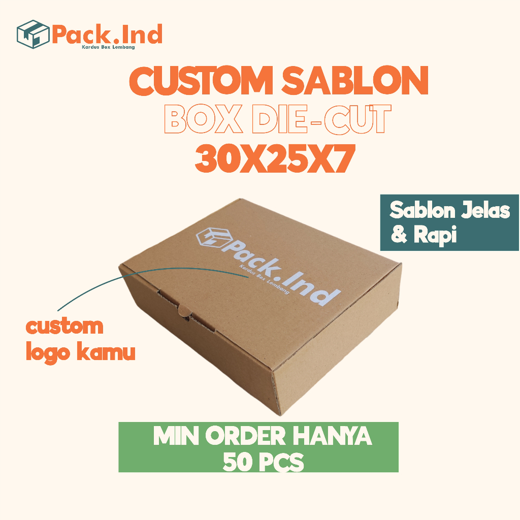 

(+SABLON) Kardus ukuran 30x25x7 | Box Die Cut | Kardus Packing | Box Kardus | Kardus Custom | Cetak Kardus Corrugated