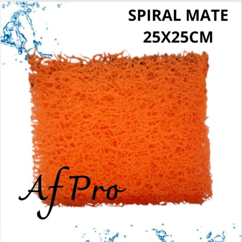 SPIRAL MATE / JAPMATE PREMIUM JAPMATE ORANGE 25x25CM MEDIA FILTER KOLAM AQUARIUM