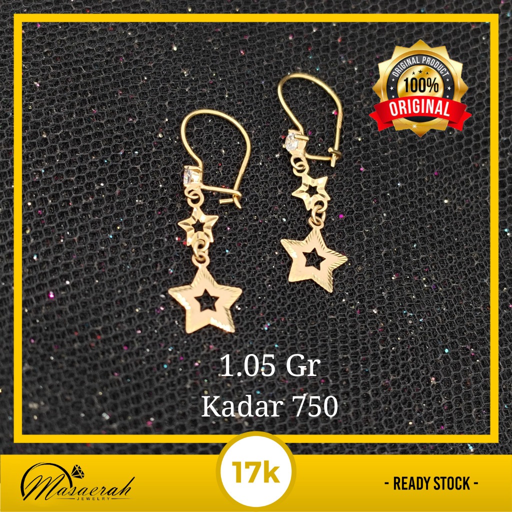 Anting Emas 17K - 1.05 Gr Kadar 750 - 1883