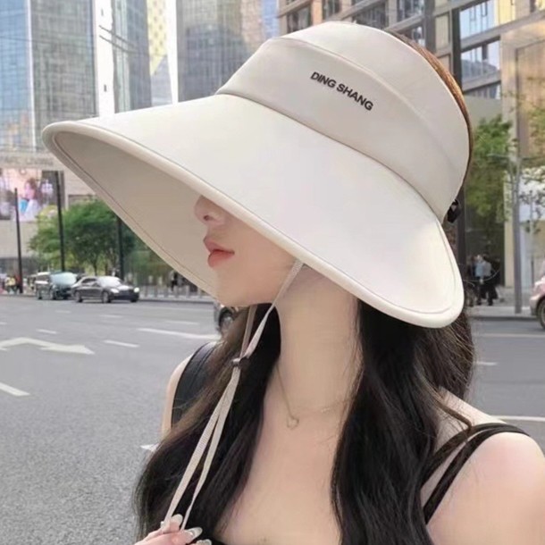 New Topi Lebar Wanita Topi Pantai Anti Uv