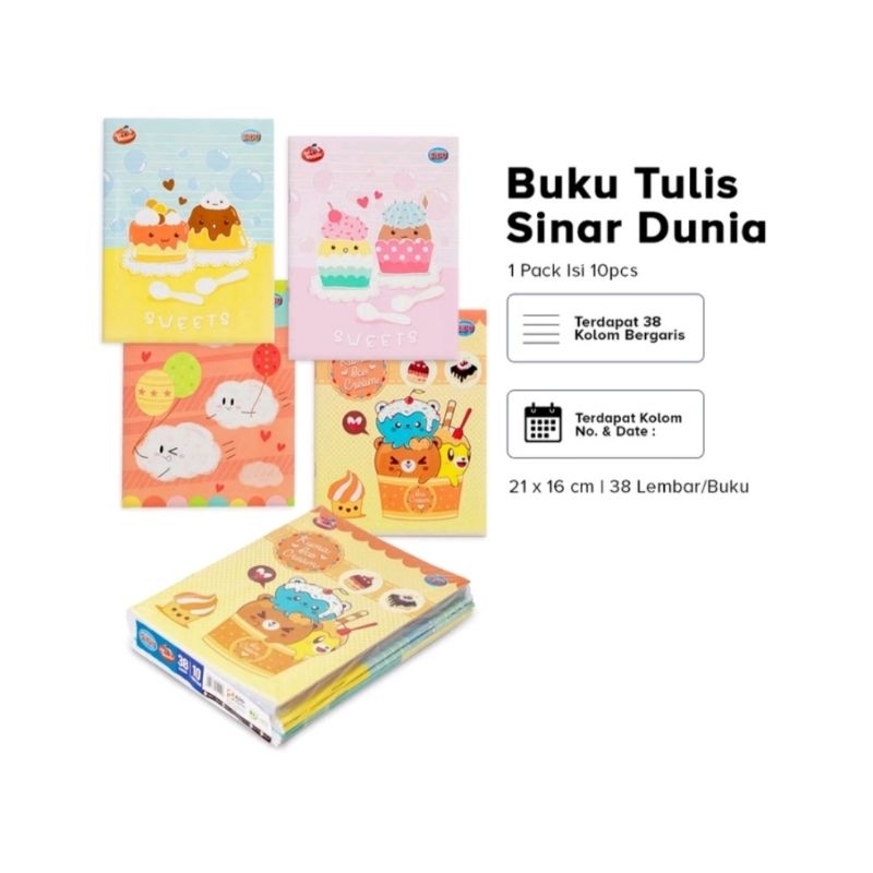 

Buku Sidu isi 38 Lembar 10 pcs Buku Tulis Lengkap