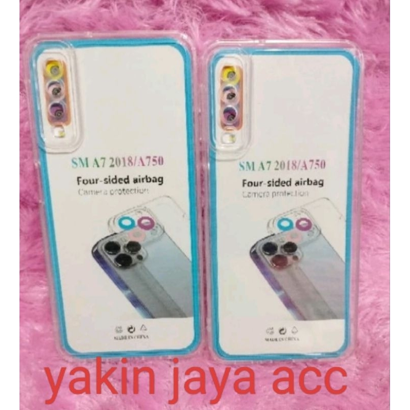 CASE BENING SAMSUNG A7 2018 SOFT CASE CASING CLEAR TRANSPARAN PELINDUNG BELAKANG HP+CAMERA