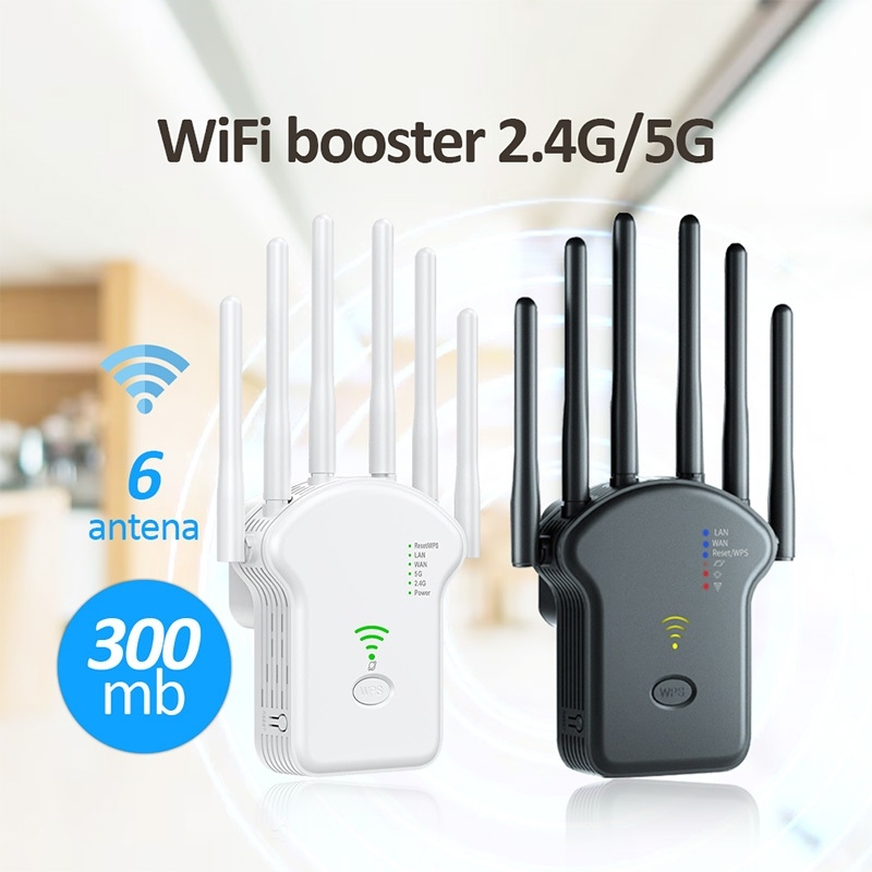 6 Antena Penguat Sinyal wifi Dual Band Penguat Sinyal Router Gigabit Grosir
