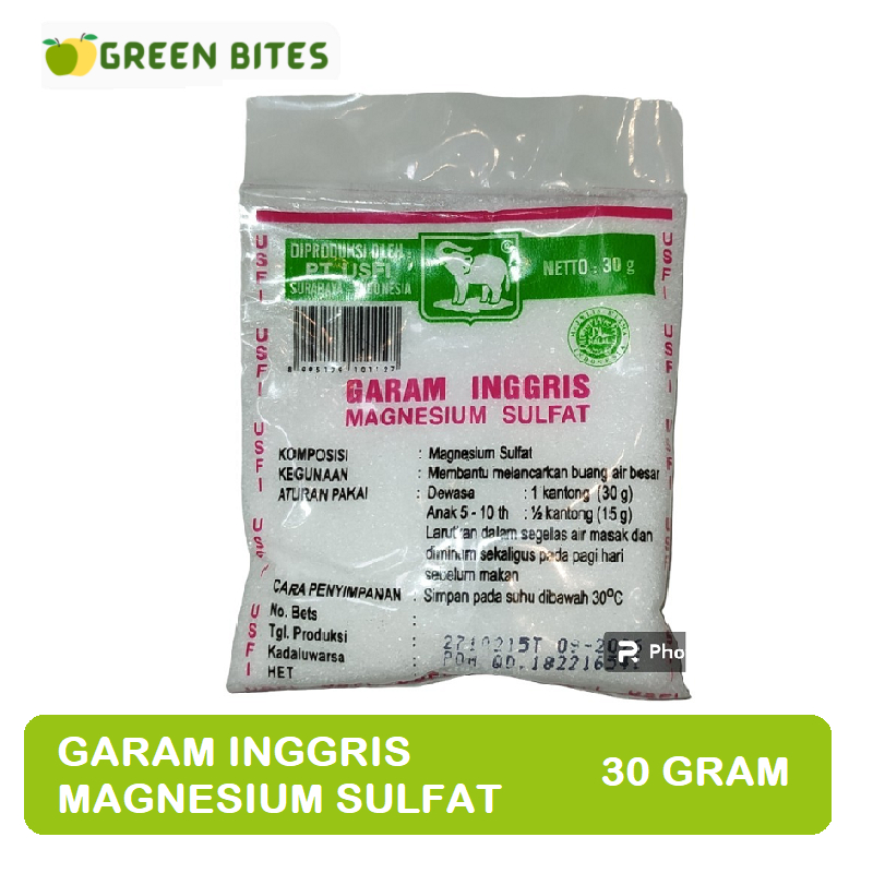 GARAM INGGRIS - EPSOM SALT - MAGNESIUM SULFAT 30GR - CAP GAJAH