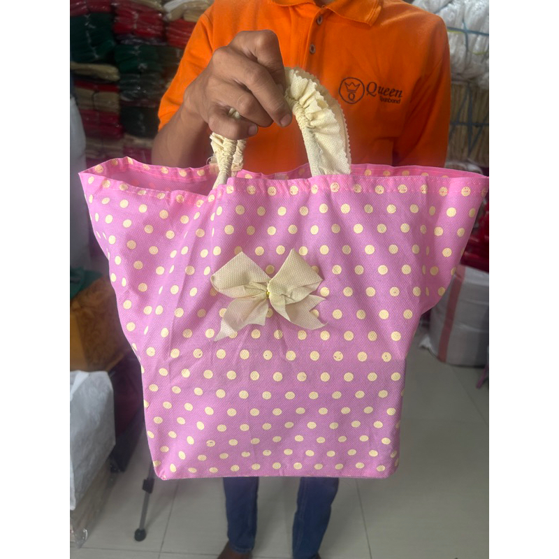 TAS HAJATAN BOX NASI RENDA POLKADOT 22x22x30