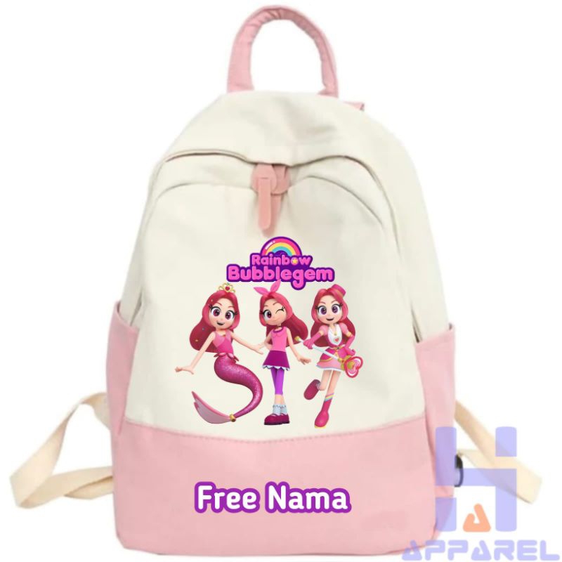 TAS RANSEL ANAK RAINBOW BUBBLEGEM RED RUBY