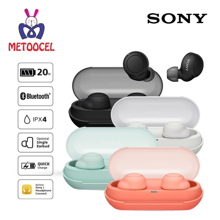 SONY WF-C500 Truly Wireless TWS In-Ear Bluetooth Earbuds Headset Macaroon Resmi