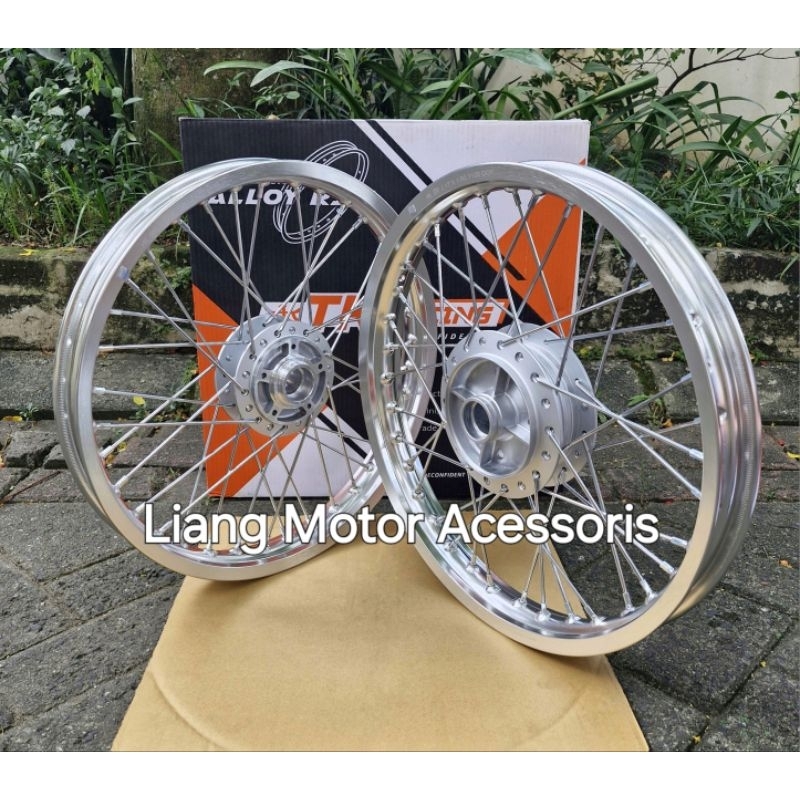 Sepaket Velg TK Racing Ring 17 Tromol Set Jari2 - Honda Supra/Astrea/Grand/Legenda/Prima/Impressa/C5