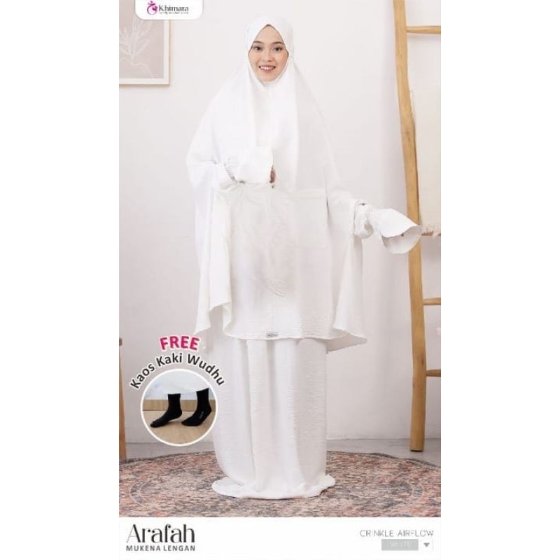 Jual Mukena Berlengan Ada Saku Mukena Putih Mukena Umroh Mukena Arafah Jumbo Adem Crincle Airflow