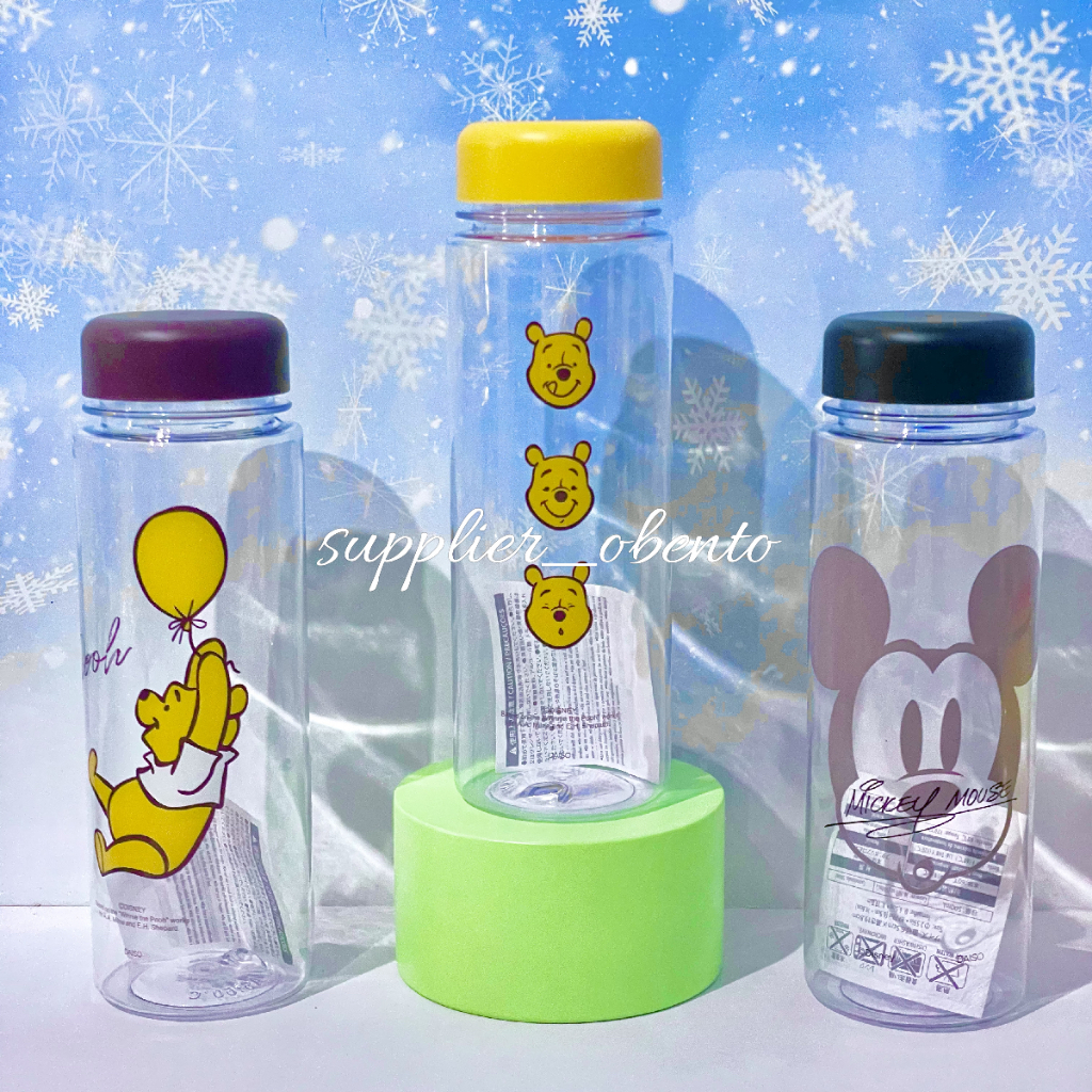 [Daiso] Winnie The Pooh Water Bottle Disney Bottle Clear Bottle - Winnie The Pooh Botol Minum Anak K
