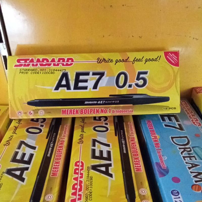 

pulpen/bulpen standard Ae7 hitam / merah / biru