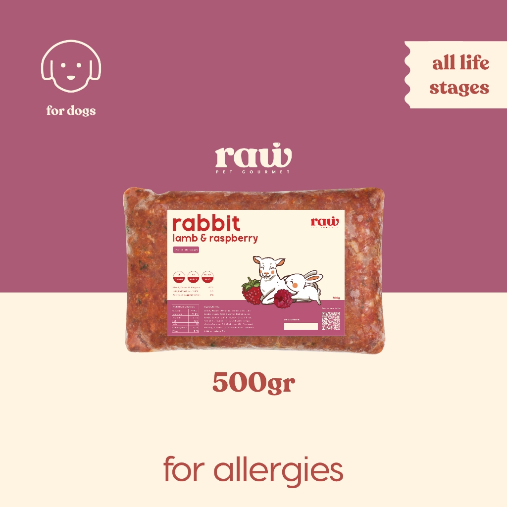 RABBIT, LAMB & RASPBERRY // Raw Pet Gourmet // Makanan Anjing