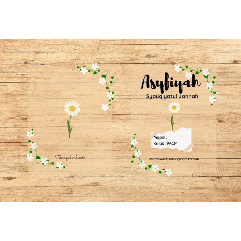 

sampul buku kayu estetik