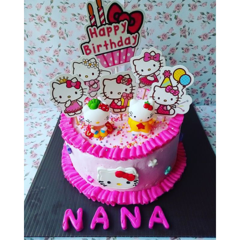 

kue tart ulang tahun hello kityy