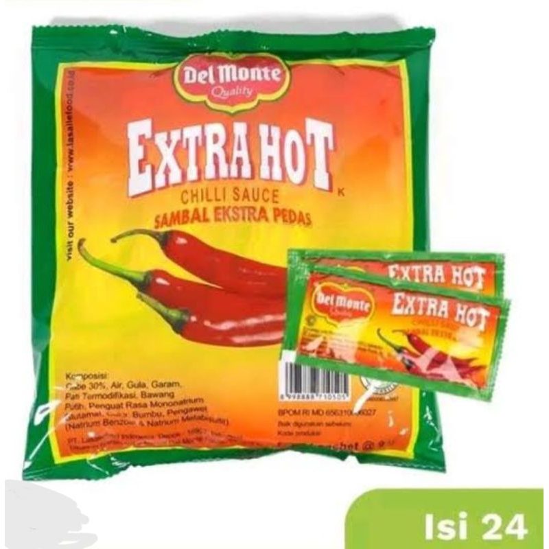 

Delmonte Extra hot saset isi 24 pcs pak