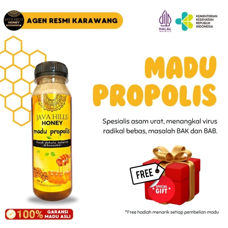 

Java Hills Honey Madu Propolis Herbal Madu Alami 100% Mumtaz Java Herba Javahills Honey | Kolestrol | Asam Urat | Diabetes | Hipertensi