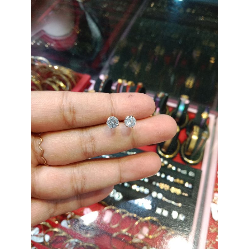 giwang desi, emas putih kadar 375(8k)