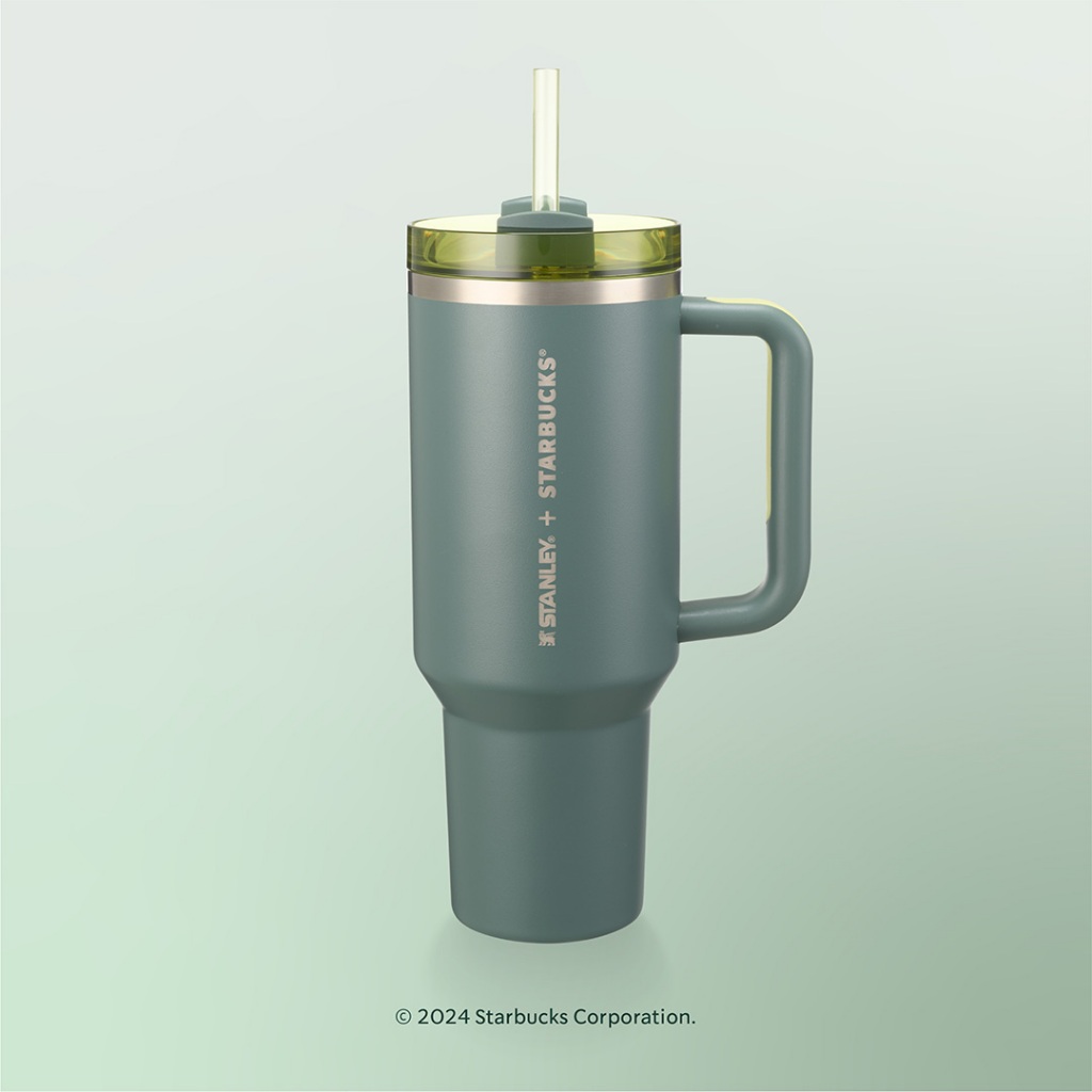 Starbucks x stanley 40oz Quencher ash green (RARE)