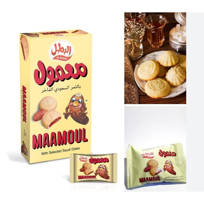 

Biskuit Maamoul Al Batal Isi 16 pcs | Biskuit Kurma Arab