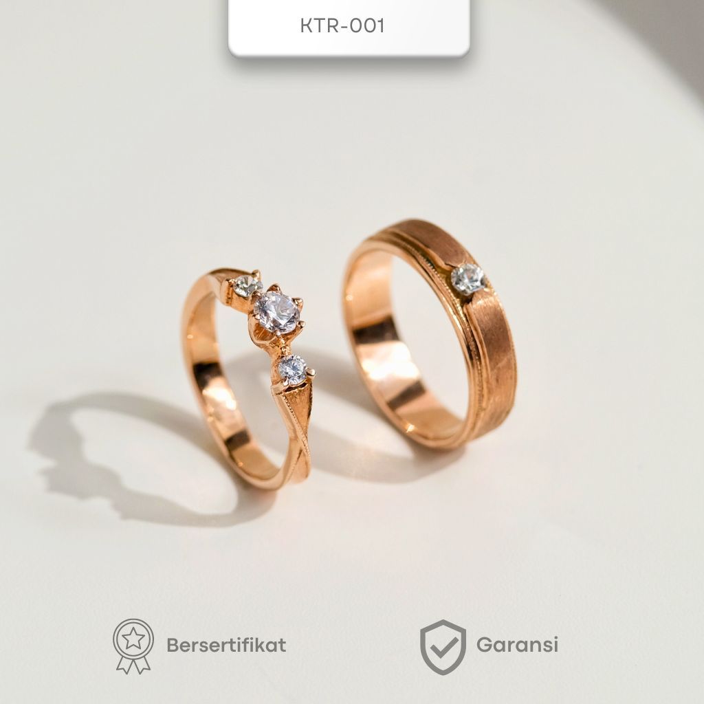 Cincin Kawin Tunangan Cincin Tunangan Cincin Couple Perak Silver Ketara Jewelry