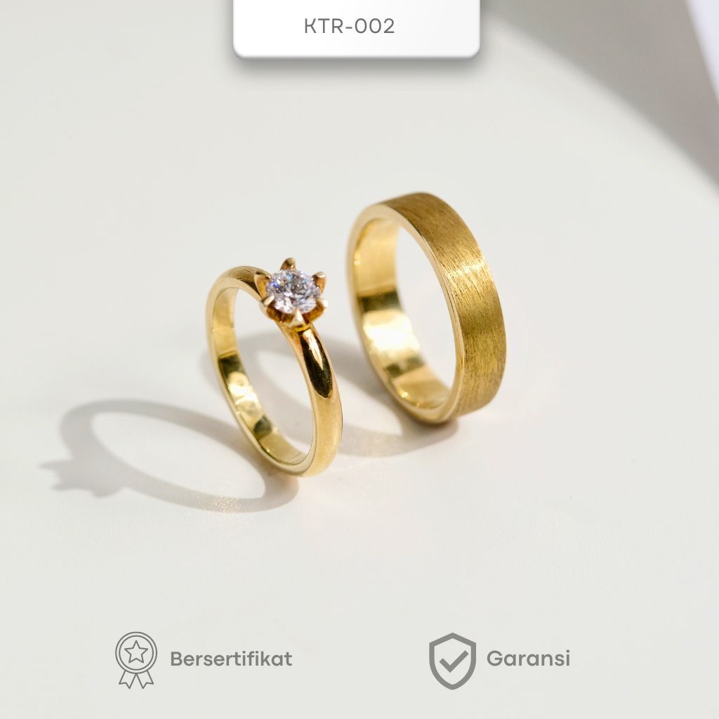 Cincin Kawin Tunangan Cincin Tunangan Cincin Couple Perak Silver Ketara Jewelry