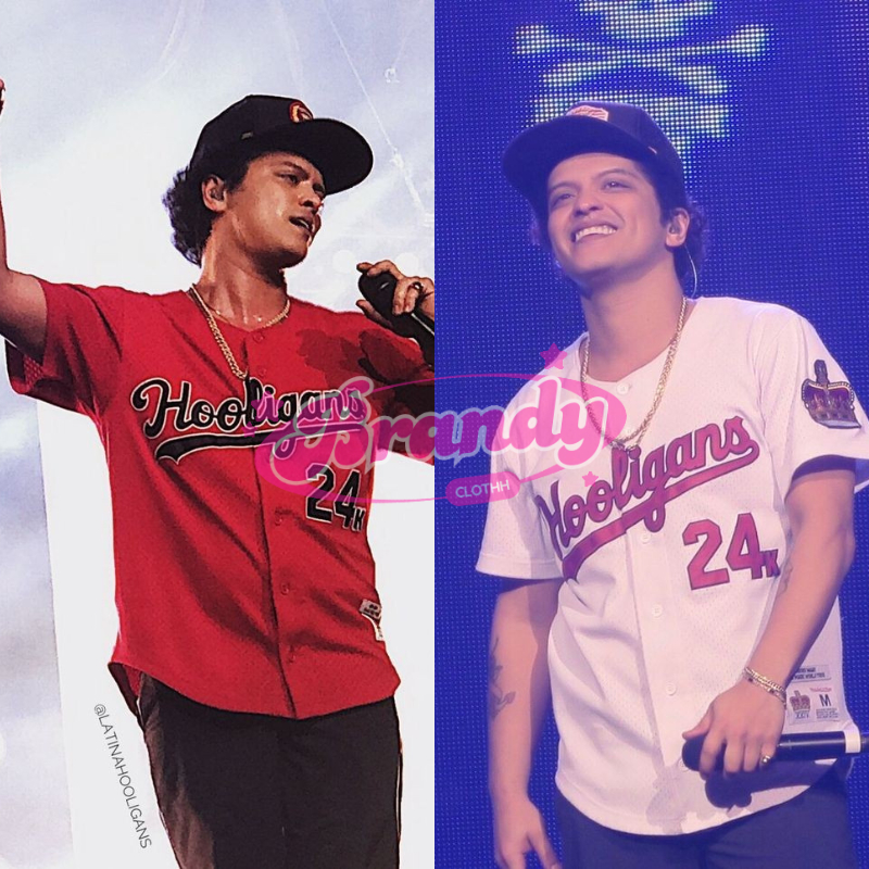 [Pre Order] Jersey Baseball HOOLIGANS BRUNO MARS Edition CUSTOM NAMA BORDIR