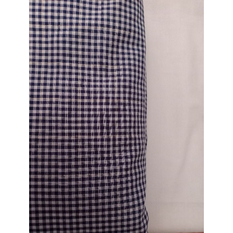 KAIN KATUN PARIS KOTAK KECIL NAVY PUTIH (REQ PANJANG 50 CM = Rp15.000)