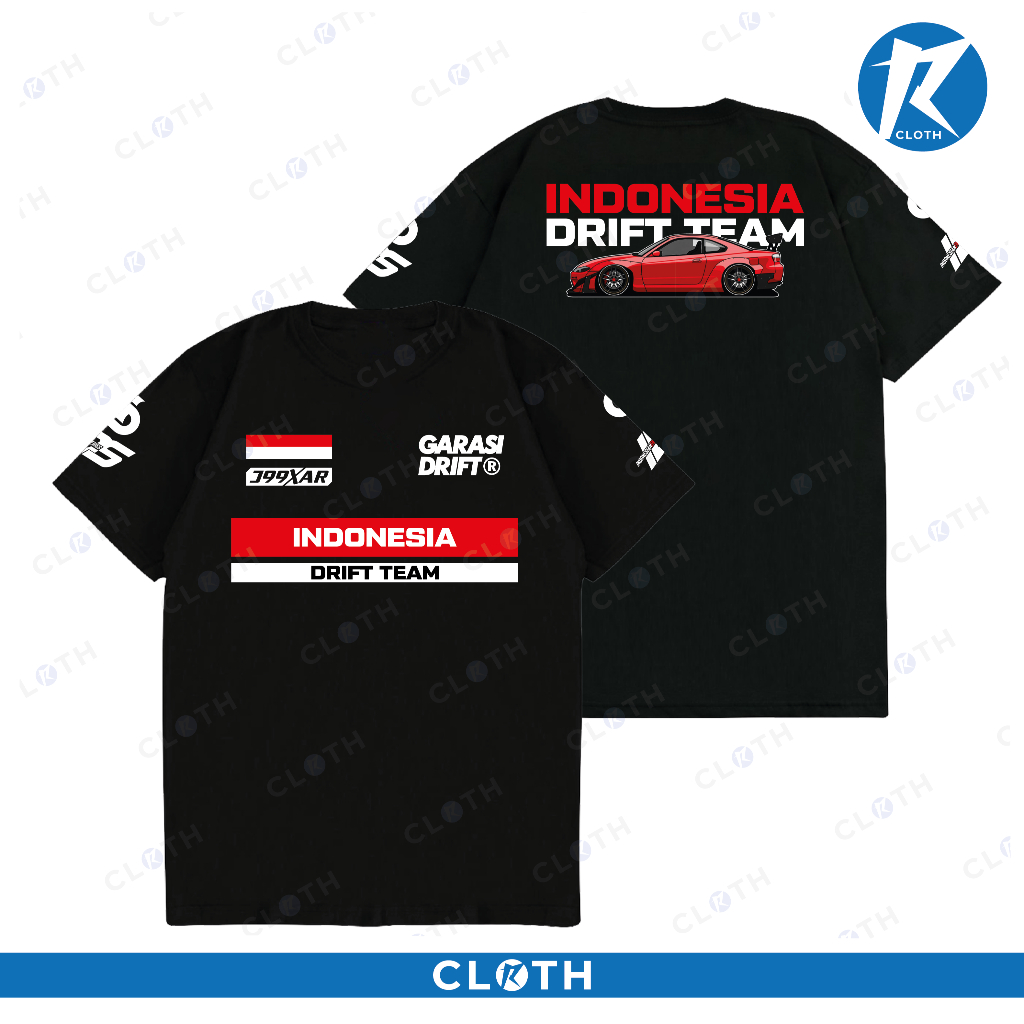 T-SHIRT KAOS GARASI DRIFT D1GP INDONESIA DRIFT TEAM PREMIUM QUALITY