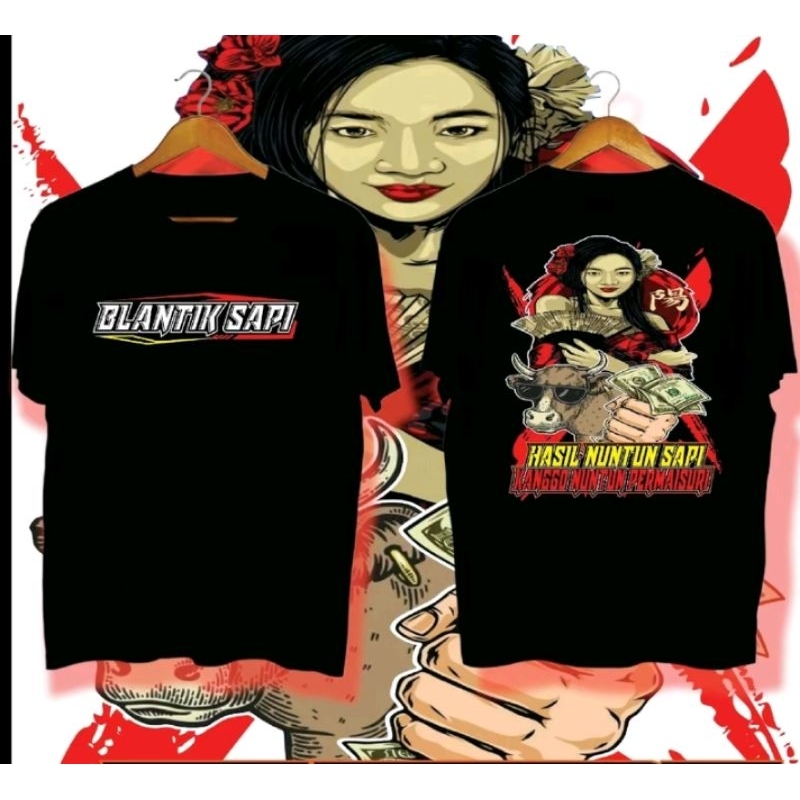 KAOS BELANTIK SAPI HASIL NUNTUN SAPI
