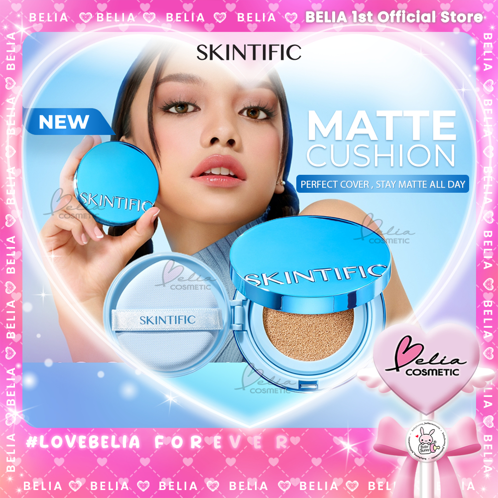 ❤ BELIA ❤ SKINTIFIC Perfect Stay Velvet Matte Cushion | Flawless High Coverage Waterproof