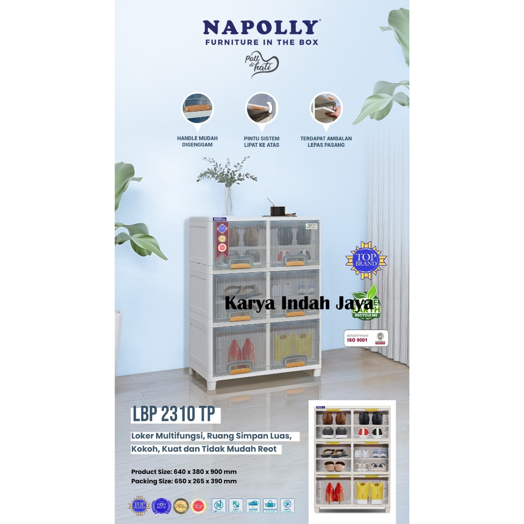 Napolly Locker Box / Rak Sepatu Minimalis / Loker Serbaguna