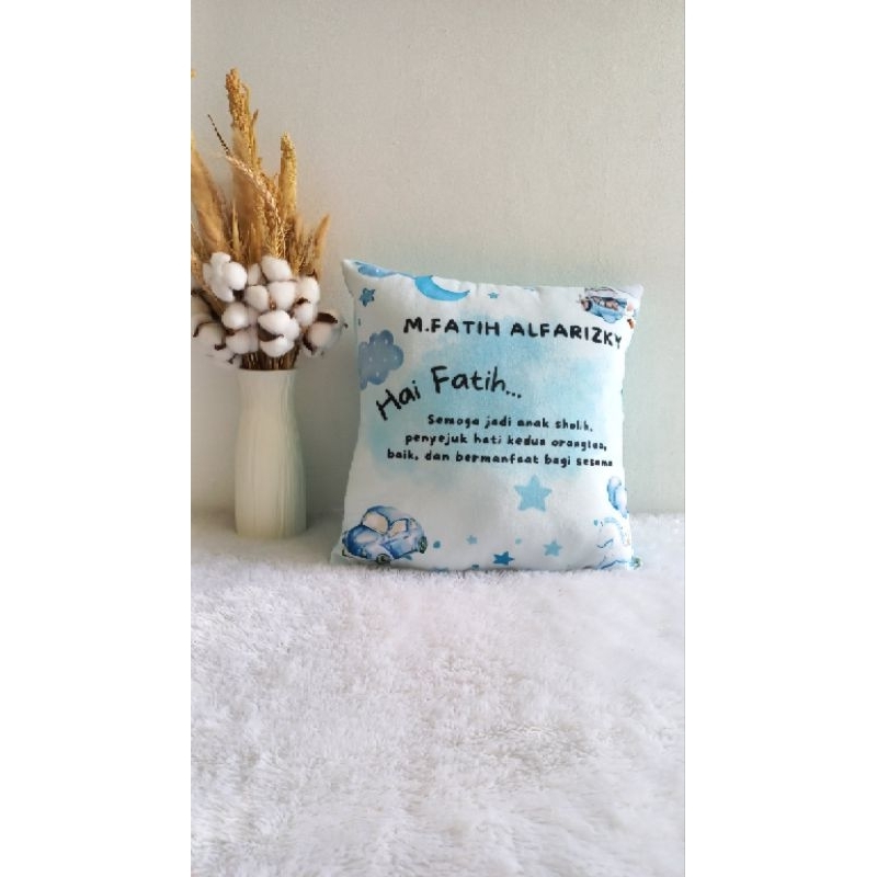 Bantal Kotak Printing Satuan- Size 40x40cm-Bantal Foto-Kado Ultah-Bantal Custom-Bantal Couple-Souven