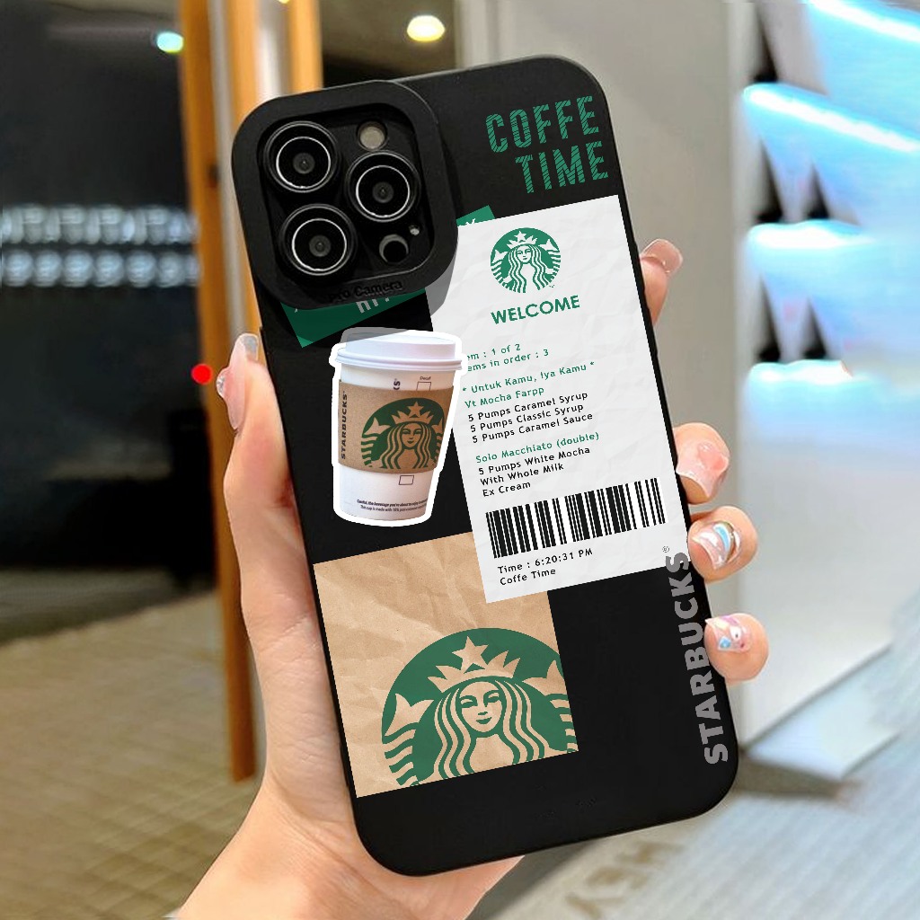 Softcase Iphone 7 8 11 13 11 PRO X XS XR 7 PLUS 8 PLUS Motif (STARBUCKS) Case Pro Camera - Case Hp -