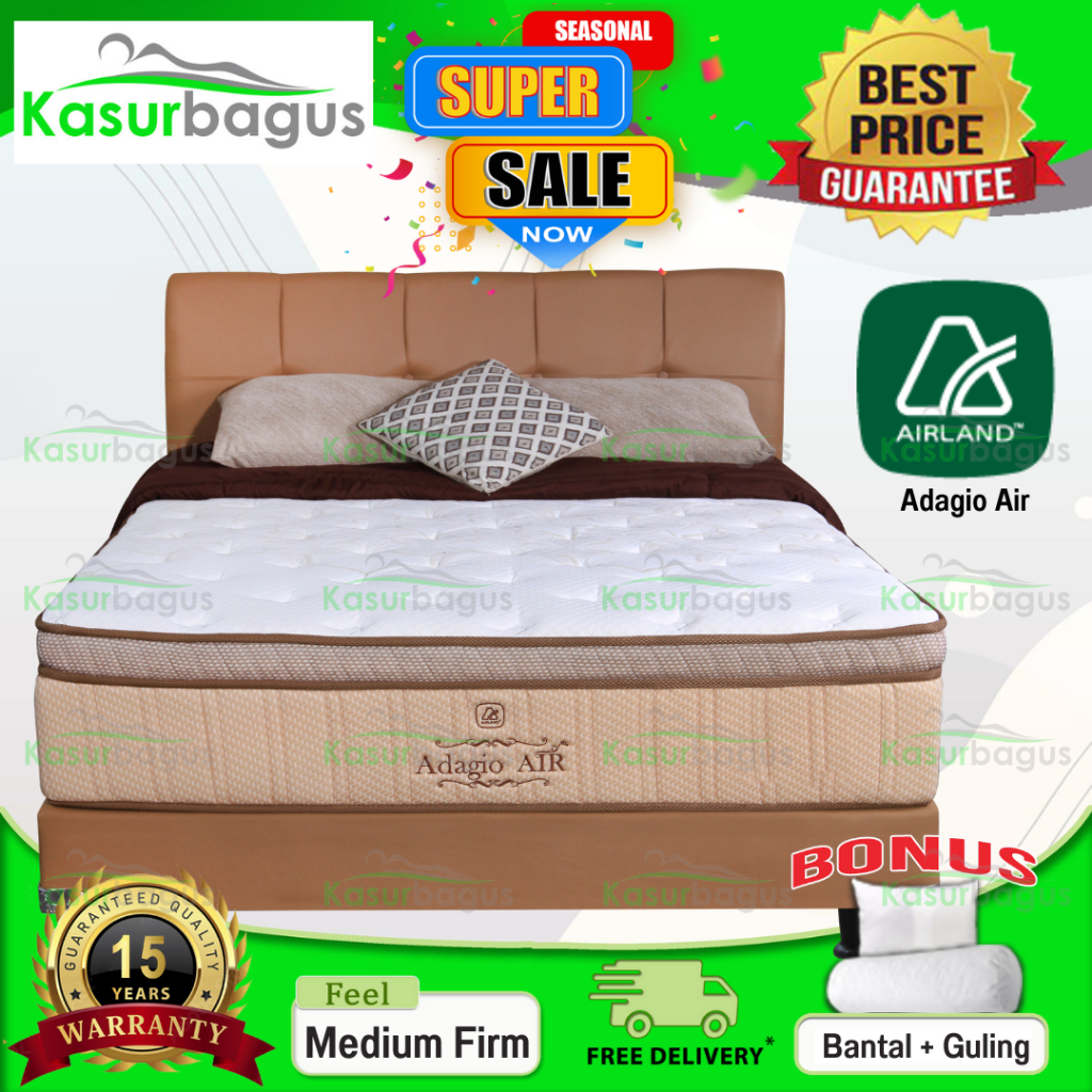 Airland Kasur Springbed Adagio Air - Full Set 180x200
