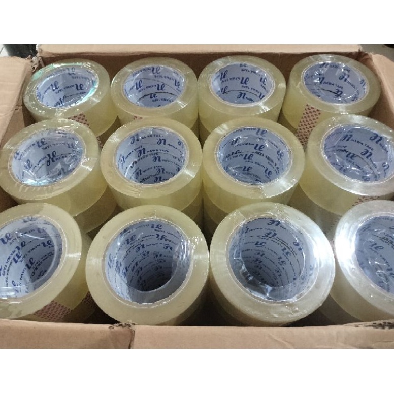 

LAKBAN BENING 1YARD 1DUS 1KARTON LAKBAN BENING 72 ROLL COKLAT BENING KODE B5R1
