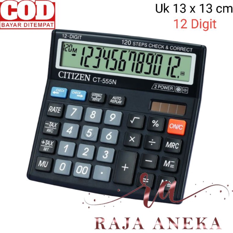 

Kalkulator Citizen CT555N MEJA DAGANG COMPACT 12 DIGIT AWET BERKUALITAS CHECK CEK ULANG ct 555 KODE R2D5