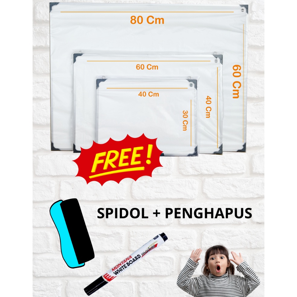

KODE U1T Papan Tulis 46 Bonus Spidol Penghapus