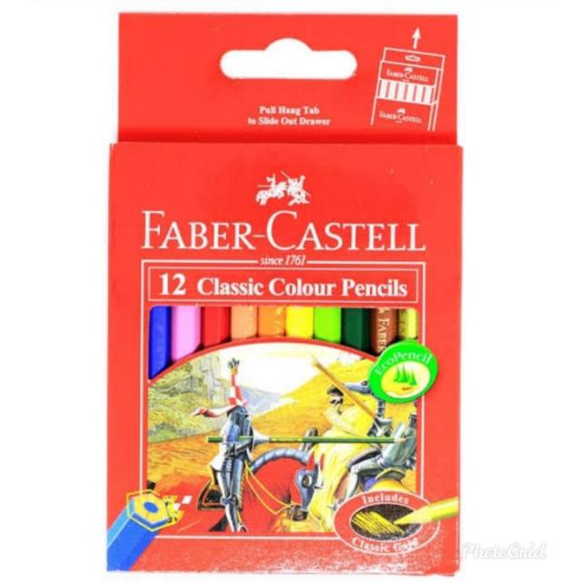 

DAHSYAT Pensil warna 12 warna pendek Faber Castell