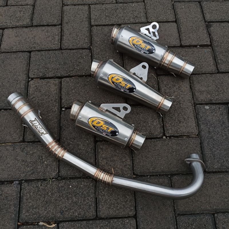 Knalpot Dragbike Dst Racing 115cc 200cc Vega Jupiter z Smash Shogun Revo Blade Karisma Supra