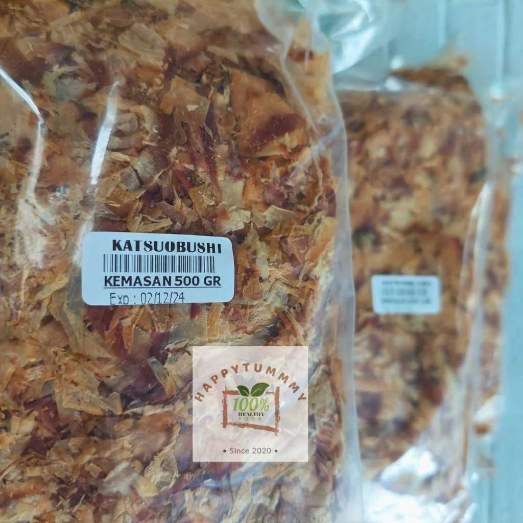 

HG T - KATSUOBUSHI GRAM HALAL Shaved Bonito Flakes/Katsuo Bushi Serutan Ikan Cakalang Asap Serut