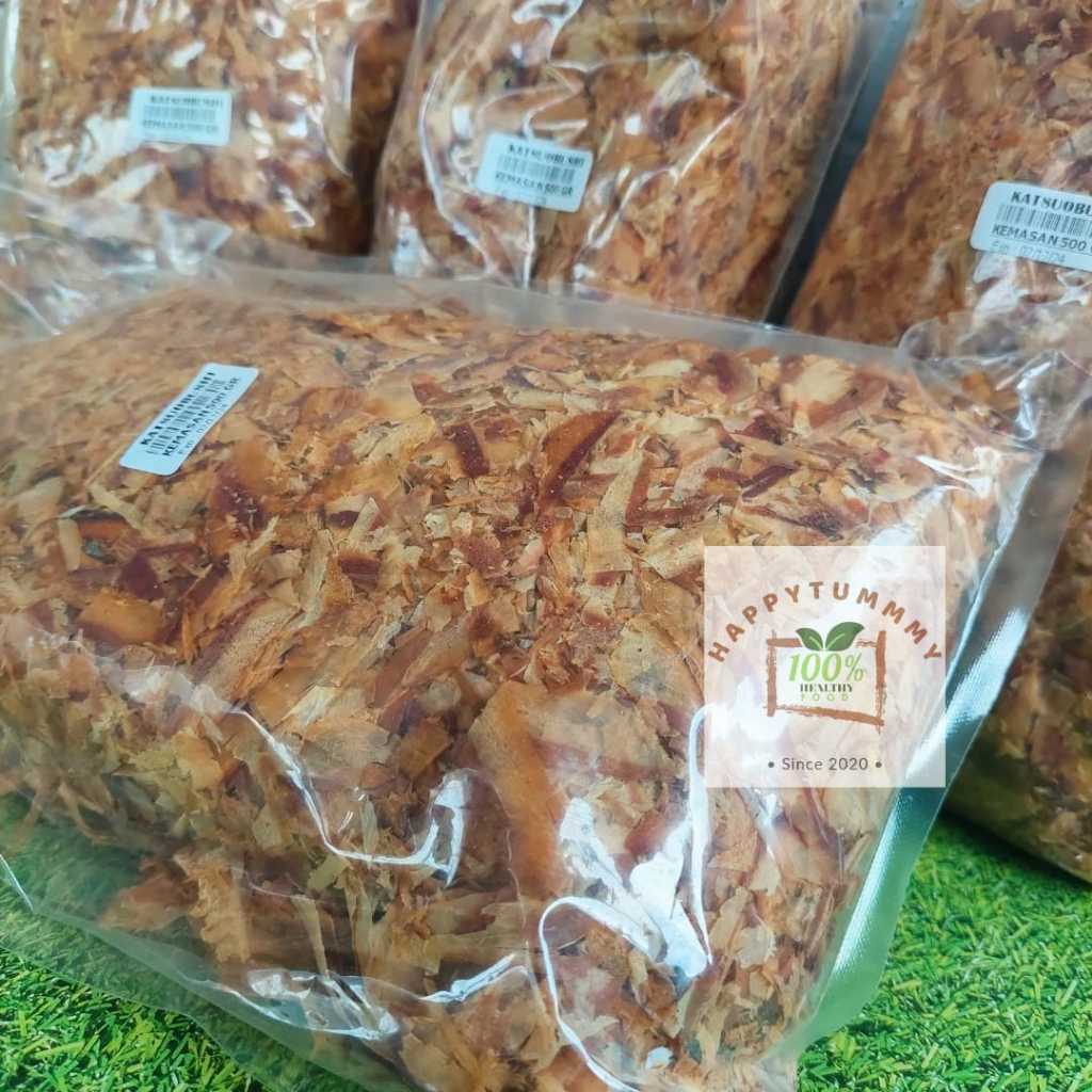 

LAKU T - KATSUOBUSHI GRAM HALAL Shaved Bonito Flakes/Katsuo Bushi Serutan Ikan Cakalang Asap Serut