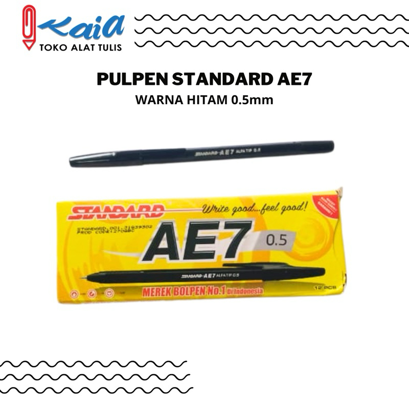 

PULPEN STANDARD AE7 WARNA HITAM 0.5MM