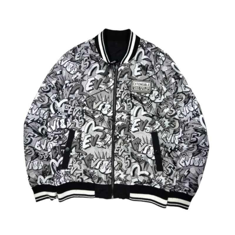 jaket bomber evisu full print